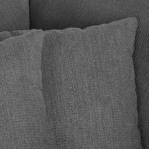 Boxspring-Ecksofa Maradi Webstoff Dunkelgrau - Longchair davorstehend rechts - Sitztiefenverstellung