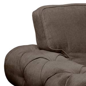 Ecksofa Marau microvezel - Bruin - Longchair vooraanzicht rechts