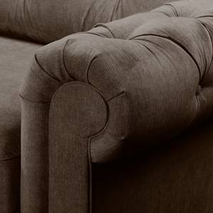 Ecksofa Marau microvezel - Bruin - Longchair vooraanzicht links