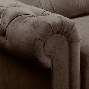 Ecksofa Marau Microfaser - Braun - Longchair davorstehend rechts