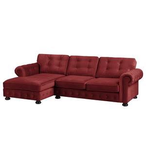 Ecksofa Marau Rot - Longchair davorstehend links