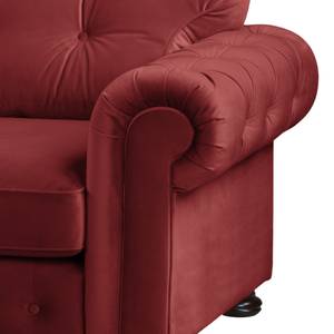 Ecksofa Marau Samt - Rot - Longchair davorstehend links