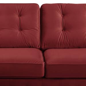 Ecksofa Marau Samt - Rot - Longchair davorstehend links