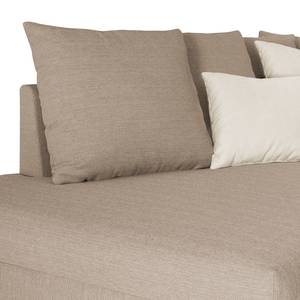 Ecksofa Margate Webstoff Beige - Ottomane davorstehend links - Ohne Hocker