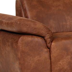 Ecksofa Marge Microfaser Microfaser - Vintage Cognac - Longchair davorstehend rechts