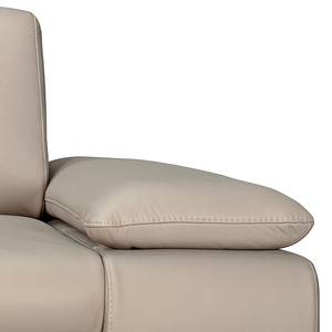 Ecksofa Masca I Echtleder Beige - Longchair davorstehend links - Schlaffunktion