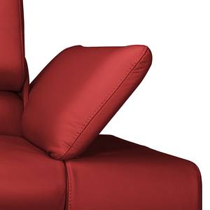 Hoekbank Masca II echt leer - Schoorsteen rood - Longchair vooraanzicht links - Geen functie