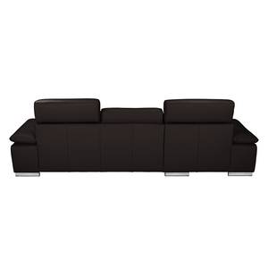 Ecksofa Masca II Echtleder Echtleder - Mokka - Longchair davorstehend links - Keine Funktion