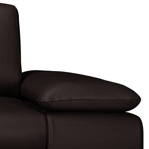 Ecksofa Masca II Echtleder Mokka - Longchair davorstehend links - Keine Funktion