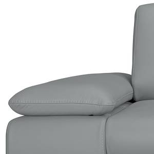 Canapé d'angle Masca Imitation cuir gris Chaise longue à droite (vue de face)