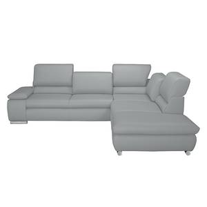 Ecksofa Masca Kunstleder Grau - Ottomane davorstehend rechts Faro_2.5AT/Bett-Kombiecke_re_Campos 5483 neu grau