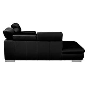 Ecksofa Masca Kunstleder Schwarz - Ottomane davorstehend links Faro_2.5AT-Kombiecke_li_Campos 7006 schwarz