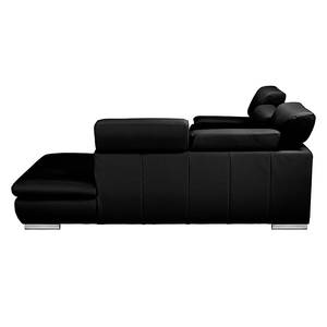 Ecksofa Masca Kunstleder Schwarz - Ottomane davorstehend rechts Faro_2.5AT-Kombiecke_re_Campos 7006 schwarz