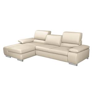 Ecksofa Masca Kunstleder Taupe - Longchair davorstehend links Faro_2.5AT-Longchair_li_Campos 9093 camel