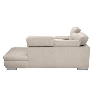 Ecksofa Masca I Strukturstoff Strukturstoff - Beige - Longchair davorstehend rechts - Keine Funktion