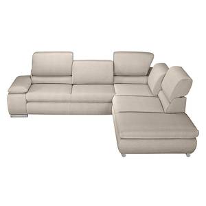 Ecksofa Masca I Strukturstoff Beige - Longchair davorstehend rechts - Keine Funktion