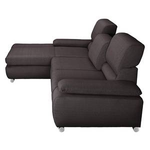 Ecksofa Masca II Strukturstoff Strukturstoff - Braun - Longchair davorstehend links - Schlaffunktion