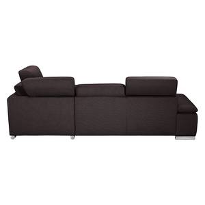 Ecksofa Masca I Strukturstoff Strukturstoff - Braun - Longchair davorstehend links - Keine Funktion