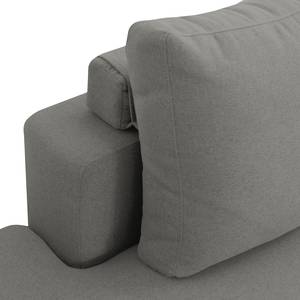 Ecksofa Maupas Webstoff Fango - Longchair davorstehend rechts