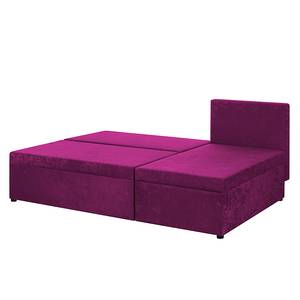 Ecksofa Max (mit Schlaffunktion / beidseitig montierbar) Microfaser - Aubergine