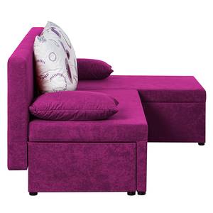 Canapé d'angle Max (convertible) Microfibre - Méridienne à monter à gauche ou à droite - Aubergine