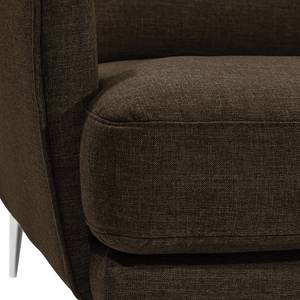 Ecksofa Maylis Webstoff Braun - Textil - 252 x 86 x 164 cm