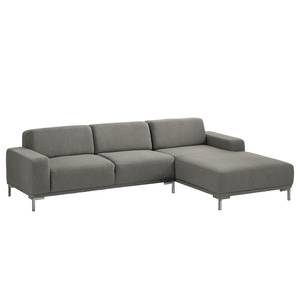 Ecksofa Meeker Strukturstoff Grau - Textil - 290 x 73 x 185 cm