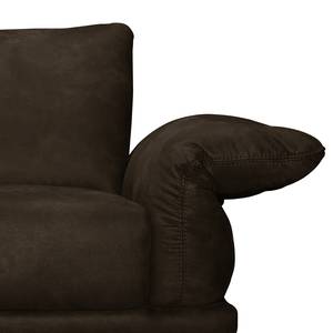 Ecksofa Milan Microfaser - Espresso - Ottomane davorstehend links