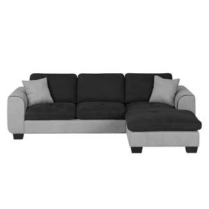 Ecksofa Moi Webstoff Grau / Anthrazit Webstoff - Grau / Anthrazit - Longchair davorstehend rechts