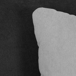 Hoekbank Moi geweven stof - grijs/antracietkleurig - Longchair vooraanzicht rechts