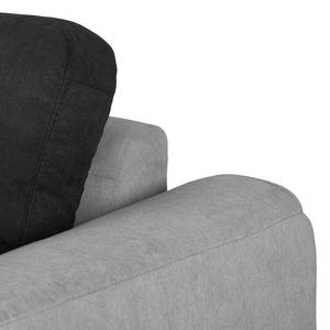 Ecksofa Moi Webstoff Grau / Anthrazit Webstoff - Grau / Anthrazit - Longchair davorstehend rechts