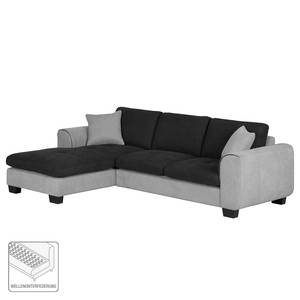 Ecksofa Moi Webstoff Grau / Anthrazit Webstoff - Grau / Anthrazit - Longchair davorstehend links