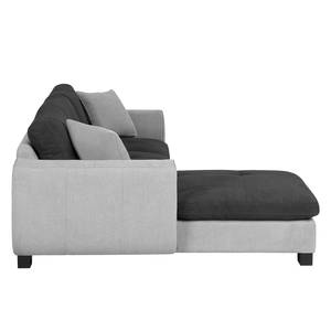 Ecksofa Moi Webstoff Grau / Anthrazit Webstoff - Grau / Anthrazit - Longchair davorstehend links