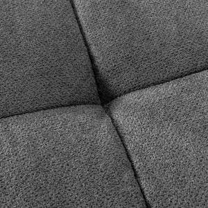 Canapé d'angle Monkton (convertible) Imitation cuir / Microfibre - Noir / Gris - Méridienne courte à gauche (vue de face)