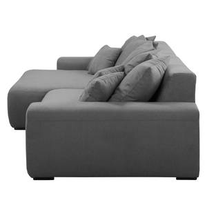 Ecksofa Mundi Platin - Longchair davorstehend links