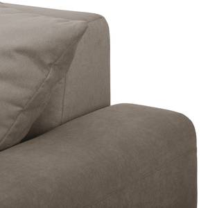 Canapé d'angle Mundi Tissu - Gris sable - Méridienne courte à droite (vue de face)