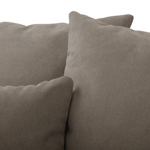 Canapé d'angle Mundi Tissu - Gris sable - Méridienne courte à gauche (vue de face)