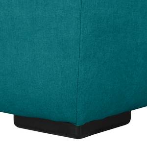 Canapé d'angle Mundi Tissu - Turquoise - Méridienne courte à droite (vue de face)