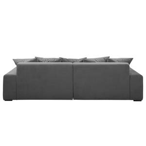 Ecksofa Mundi Webstoff - Platin - Longchair davorstehend rechts