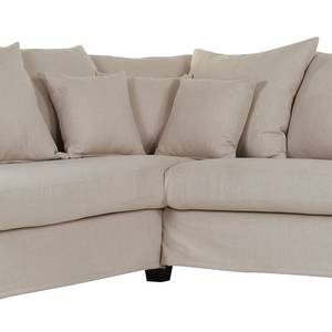 Ecksofa Murg Webstoff Creme Webstoff - Creme - Longchair davorstehend links