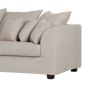 Ecksofa Murg Webstoff Creme Webstoff - Creme - Longchair davorstehend links