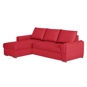 Ecksofa Narva (beidseitig montierbar) Longchair beidseitig montierbar - Kunstleder - Rot