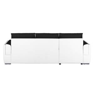 Canapé d'angle Narva Méridienne longue à  monter gauche ou droite Cuir synthétique - Blanc / Noir