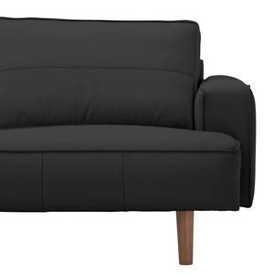 Ecksofa Navona Echtleder Echtleder Neka: Grau - Longchair davorstehend links - Braun