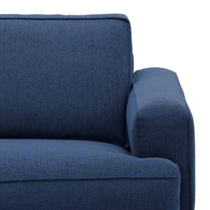 Ecksofa Navona Webstoff Webstoff Anda II: Blau - Longchair davorstehend links - Schwarz