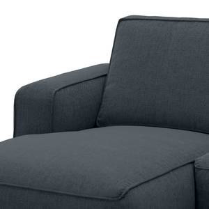 Ecksofa Navona Webstoff Webstoff Anda II: Grau - Longchair davorstehend links - Braun