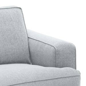 Ecksofa Navona Webstoff Webstoff Anda II: Silber - Longchair davorstehend links - Braun