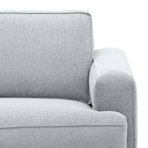 Ecksofa Navona Webstoff Webstoff Anda II: Silber - Longchair davorstehend links - Braun