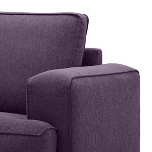 Ecksofa Navona Webstoff Webstoff Anda II: Violett - Longchair davorstehend links - Braun