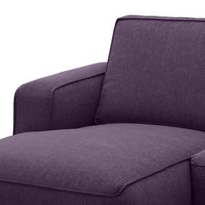 Ecksofa Navona Webstoff Webstoff Anda II: Violett - Longchair davorstehend links - Braun